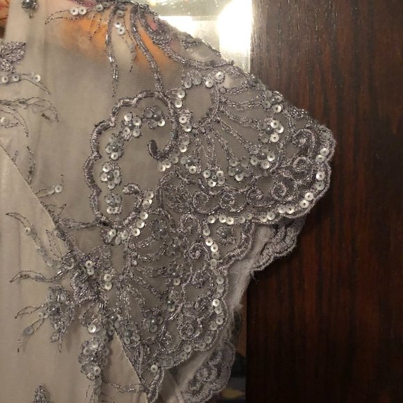 Simple Grey Lace Dress. - Picture 3 of 3